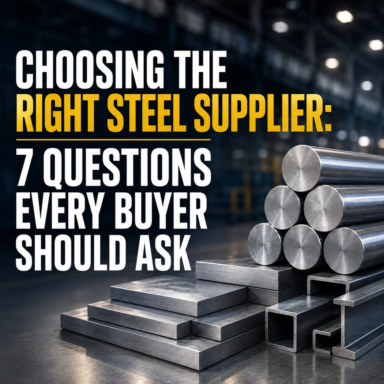 Choosing the Right Steel Supplier: 7 Questions Every Buyer Should Ask